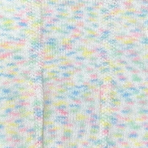 Handmade Knit Baby Pastel Multicolor Button Up Cardigan Sweater Size 3-6 months - Picture 3 of 4